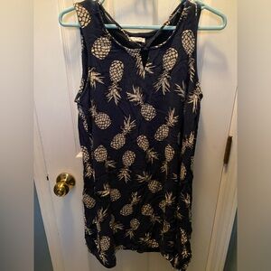 Maurices pineapple dress blue size large